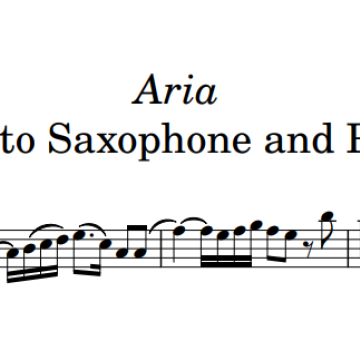 Aria for Alto Saxophone and Piano
